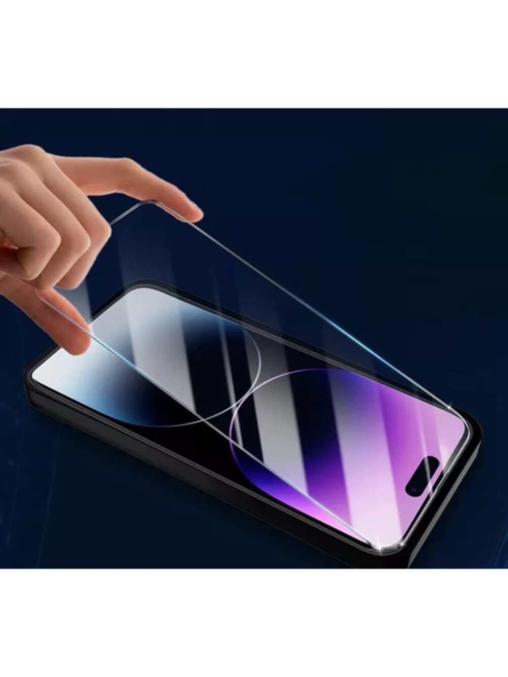 iPhone 14 Pro Max Screen Protector 2-Pack Tempered Glass Easy Alignment Frame - Picture 2 of 6